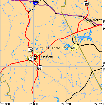 Zip code 20187 close-up map