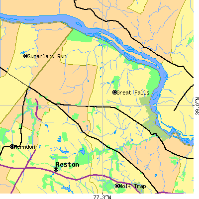 Zip code 22066 close-up map