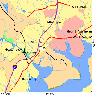Zip code 22079 close-up map