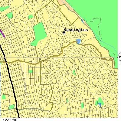 Zip code 94707 close-up map