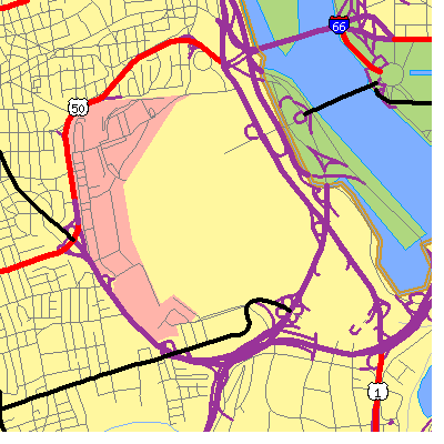 Zip code 22211 close-up map