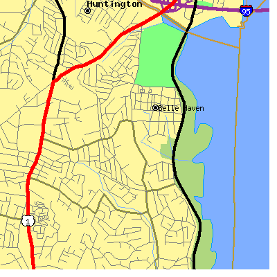 Zip code 22307 close-up map
