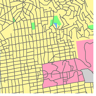 Zip code 94709 close-up map