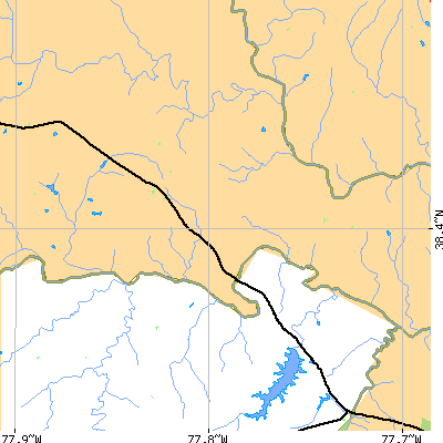 Zip code 22726 close-up map