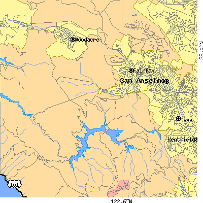 Zip code 94930 close-up map
