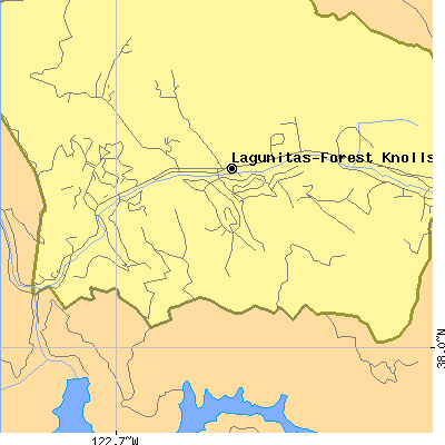 Zip code 94933 close-up map