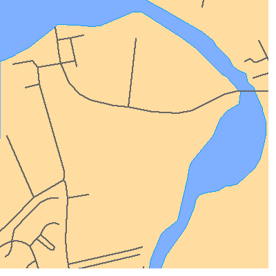 Zip code 23304 close-up map
