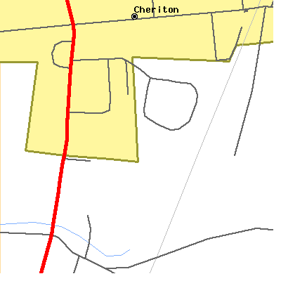 Zip code 23316 close-up map