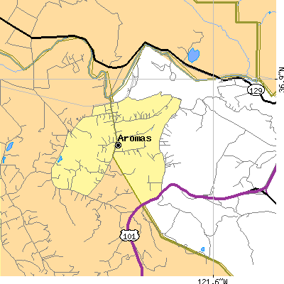Zip code 95004 close-up map
