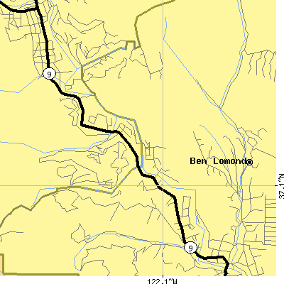 Zip code 95007 close-up map