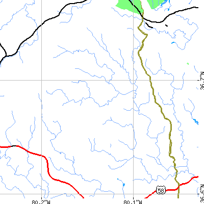 Zip code 24133 close-up map