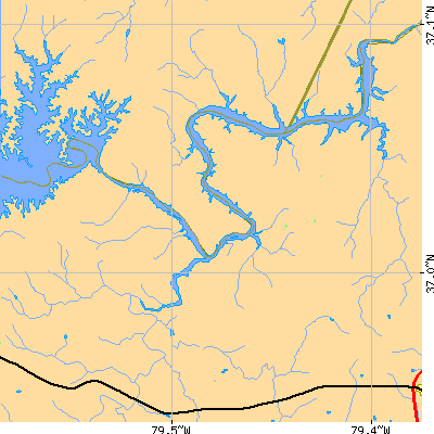 Zip code 24139 close-up map