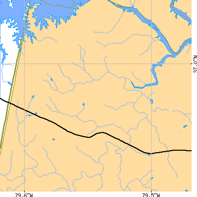 Zip code 24161 close-up map
