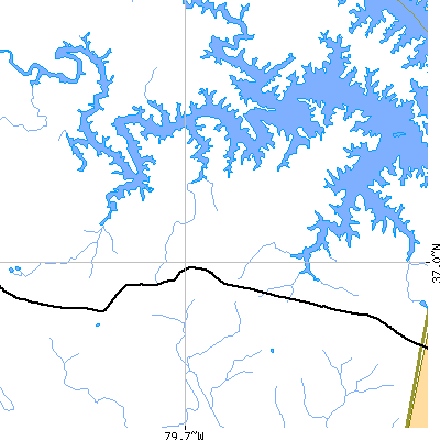Zip code 24176 close-up map