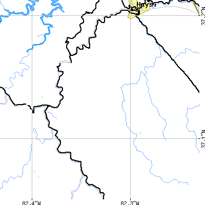 Zip code 24226 close-up map