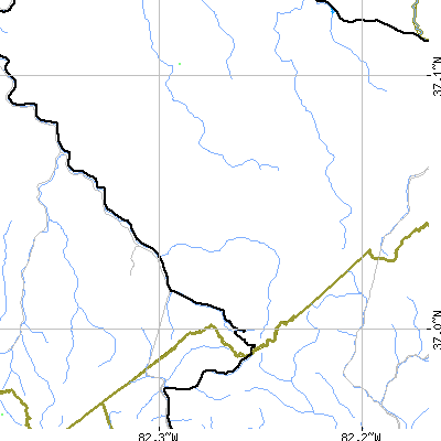 Zip code 24237 close-up map