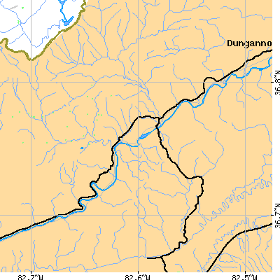 Zip code 24250 close-up map