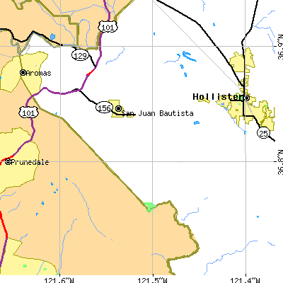 Zip code 95045 close-up map