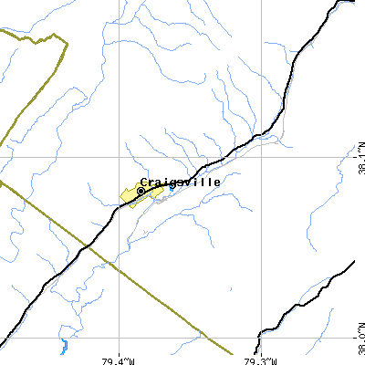 Zip code 24430 close-up map
