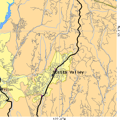 Zip code 95066 close-up map