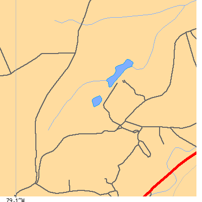 Zip code 24595 close-up map