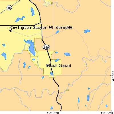 Zip code 98010 close-up map