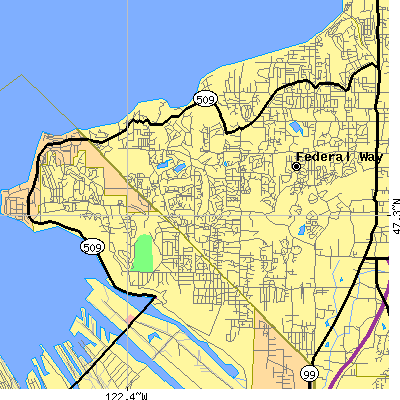 Zip code 98023 close-up map