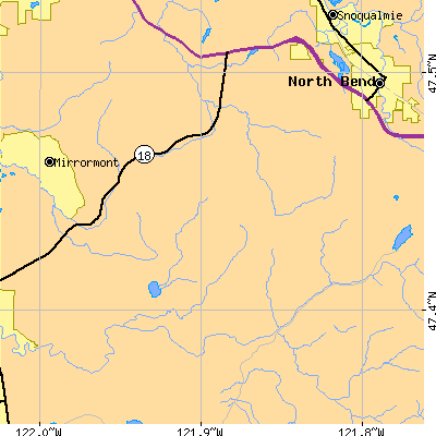 Zip code 98025 close-up map