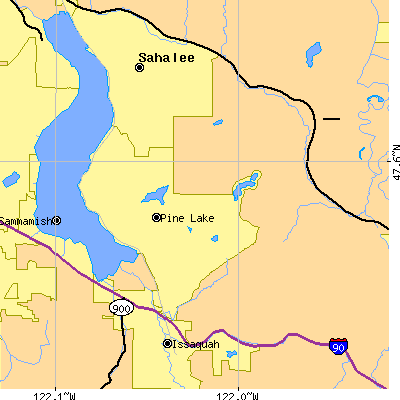 Zip code 98029 close-up map