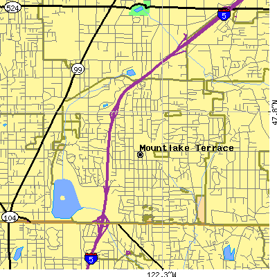 Zip code 98043 close-up map