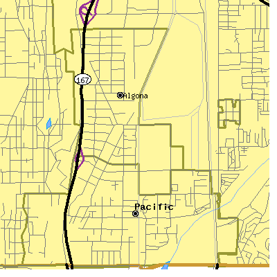 Zip code 98047 close-up map