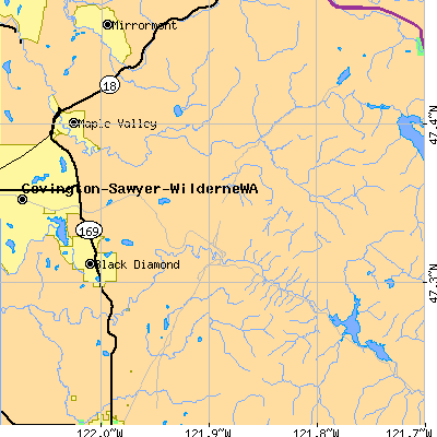 Zip code 98051 close-up map