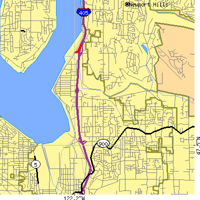 Zip code 98056 close-up map