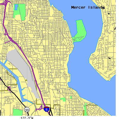Zip code 98118 close-up map