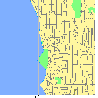 Zip code 98136 close-up map