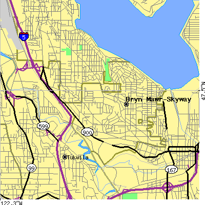 Zip code 98178 close-up map
