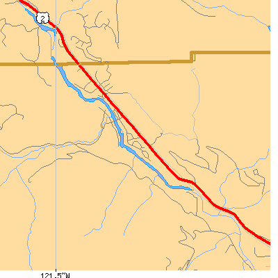 Zip code 98224 close-up map