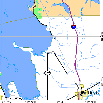 Zip code 98232 close-up map