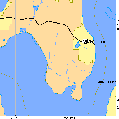 Zip code 98236 close-up map