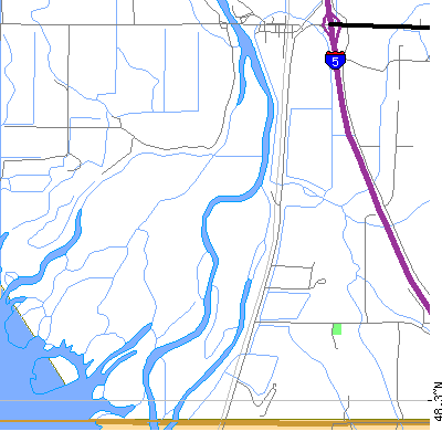 Zip code 98238 close-up map