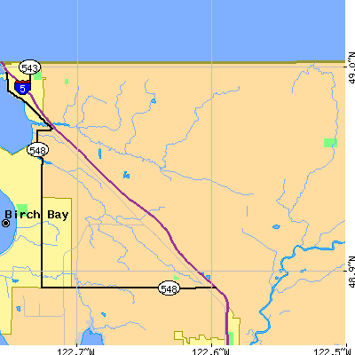 Zip code 98240 close-up map