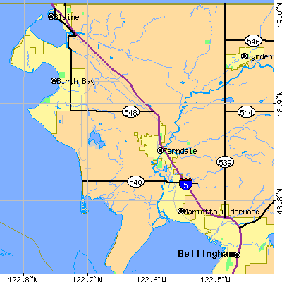 Zip code 98248 close-up map