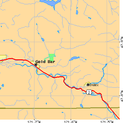 Zip code 98251 close-up map