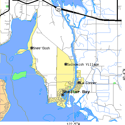 Zip code 98257 close-up map