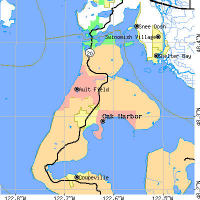 Zip code 98277 close-up map