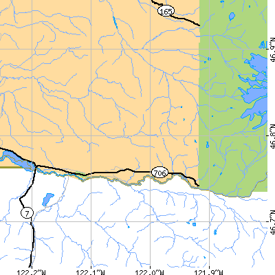 Zip code 98304 close-up map