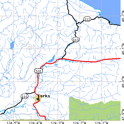 Zip code 98305 close-up map
