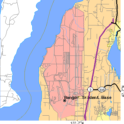 Zip code 98315 close-up map