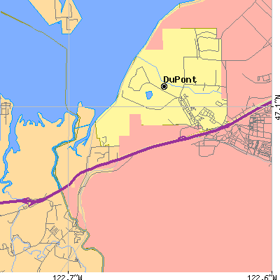 Zip code 98327 close-up map