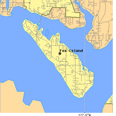 Zip code 98333 close-up map